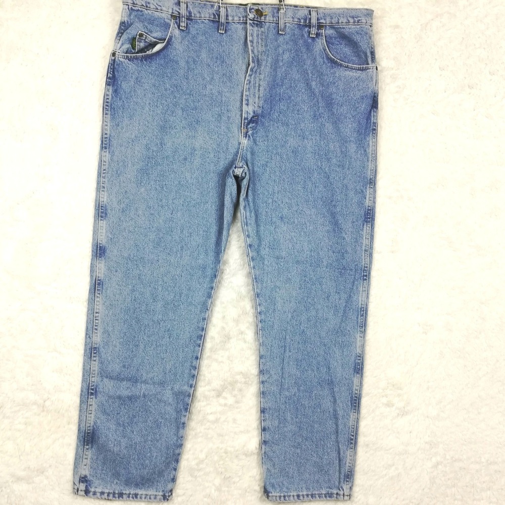 Cabela's Mens Jeans Relaxed Straight Leg Blue‎ Denim Light Wash Roughneck 48x32